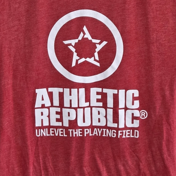 Next Level | Athletic Republic Heathered Red Short Sleeve Graphic Tee Size Small - Picture 2 of 4